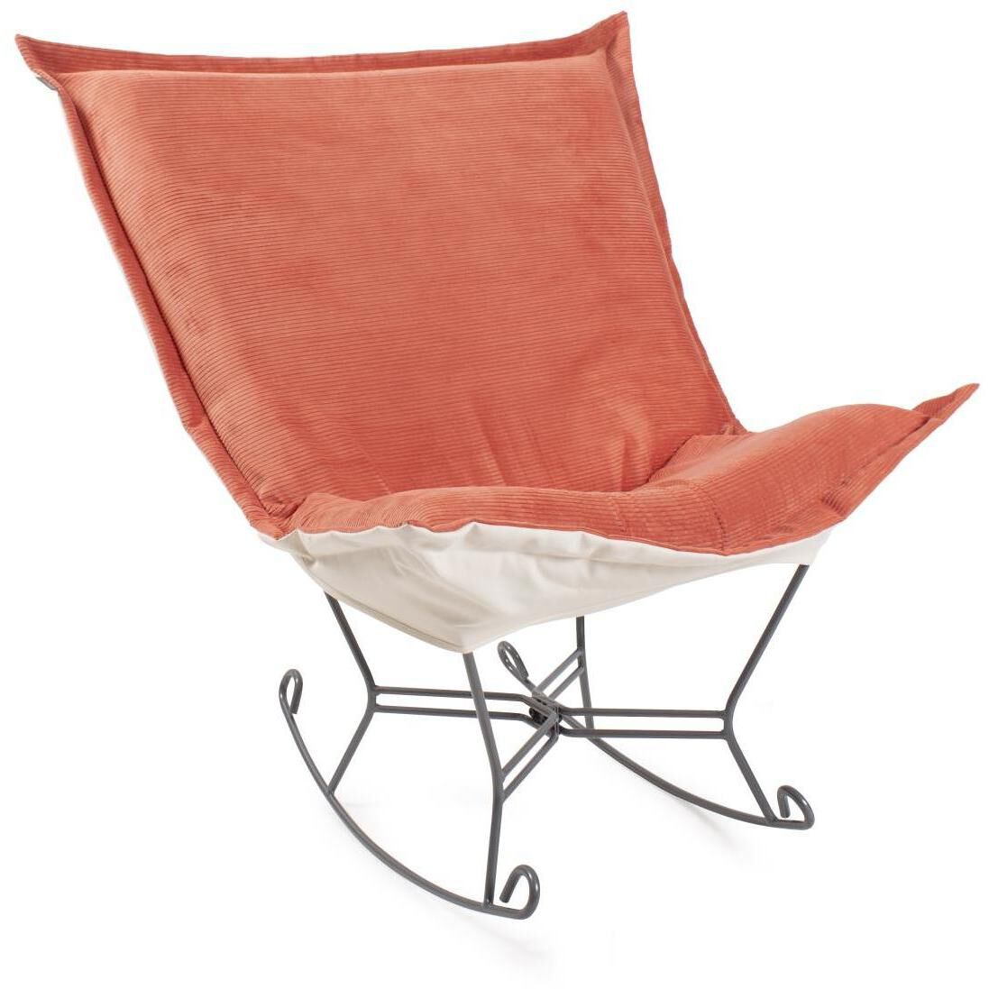 Pana 40 inch Terracotta Puff Rocker Ottoman