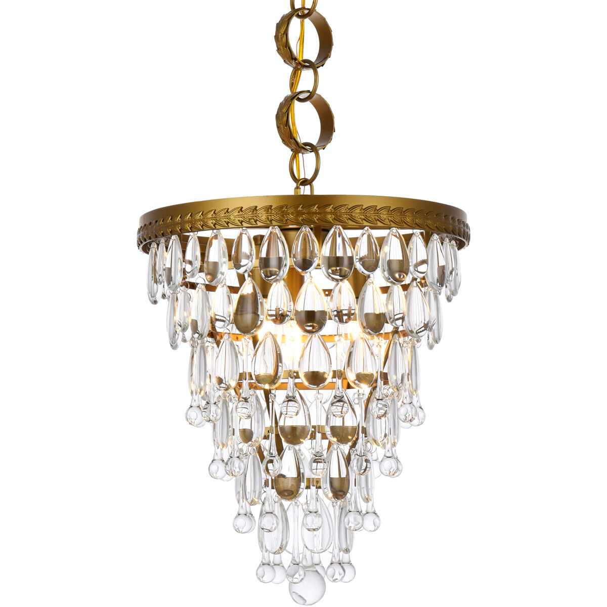 Nordic 3 Light 13 inch Brass Pendant Ceiling Light