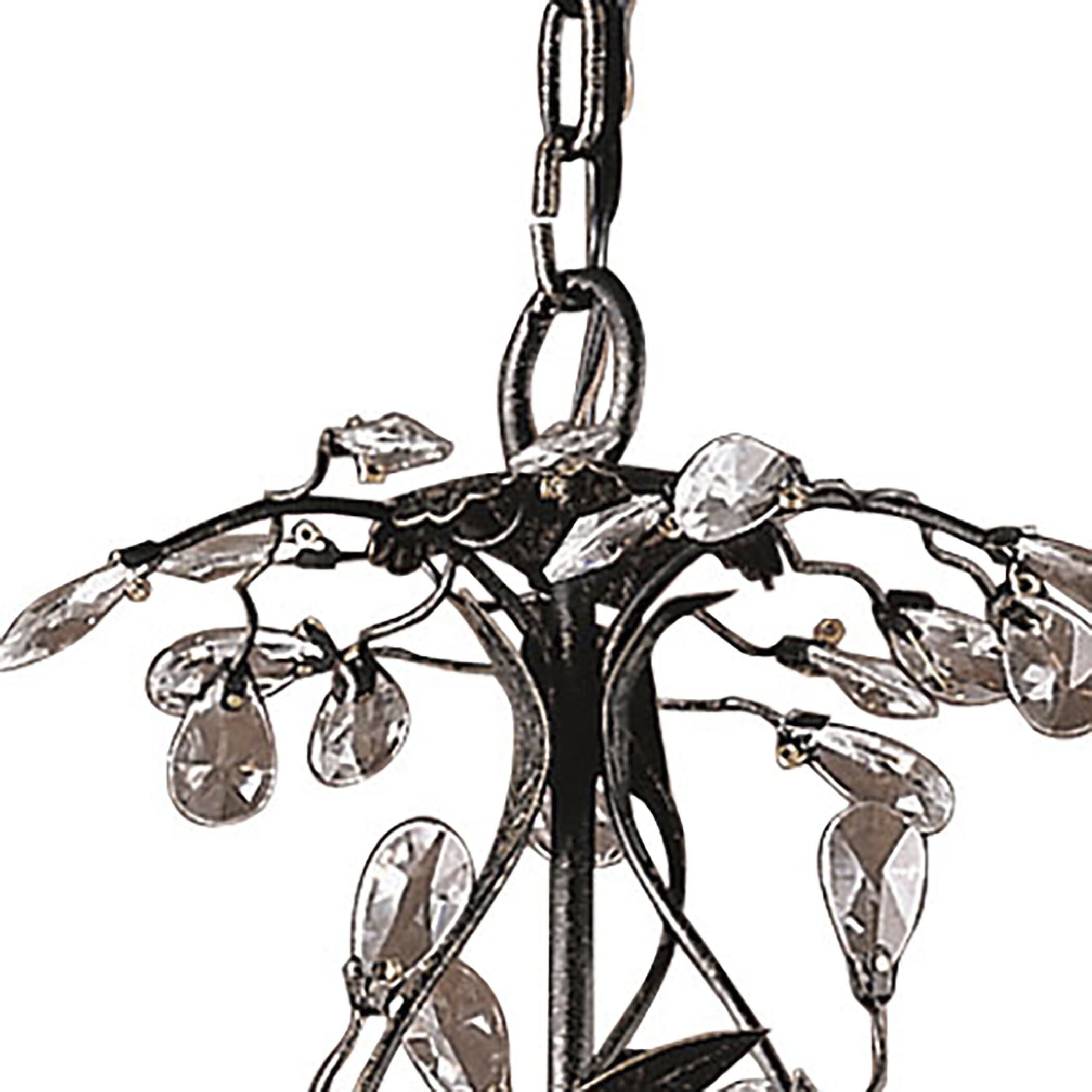 Circeo 5 Light 21 inch Silvered Bronze with Clear Chandelier Ceiling Light