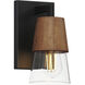 Carpenter 1 Light 4.75 inch Walnut and Black Bath Vanity Wall Light