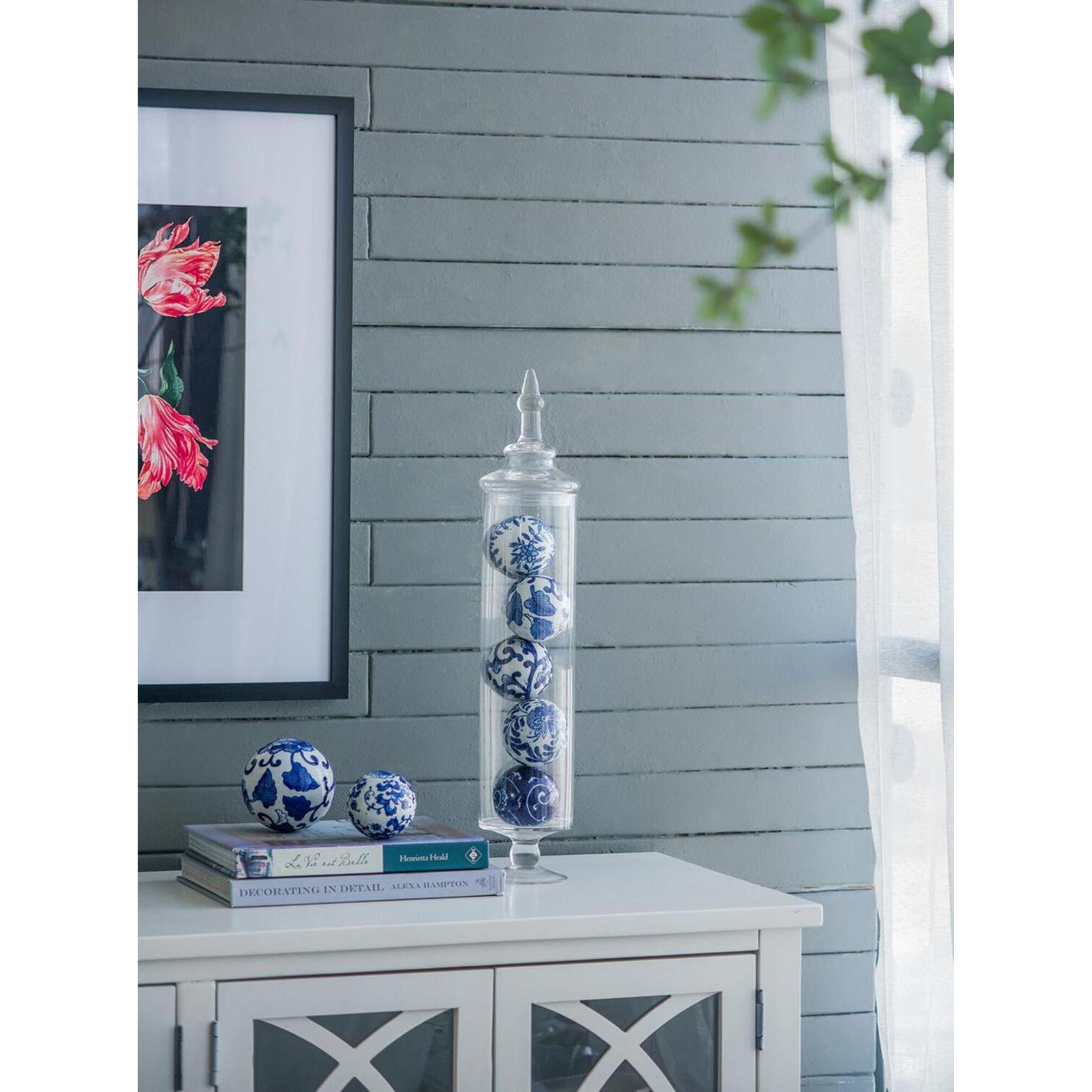 Orbs Blue/White Décor