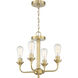 Neighborhood Bridgestone 4 Light 17 inch Satin Brass Convertible Semi Flush Ceiling Light