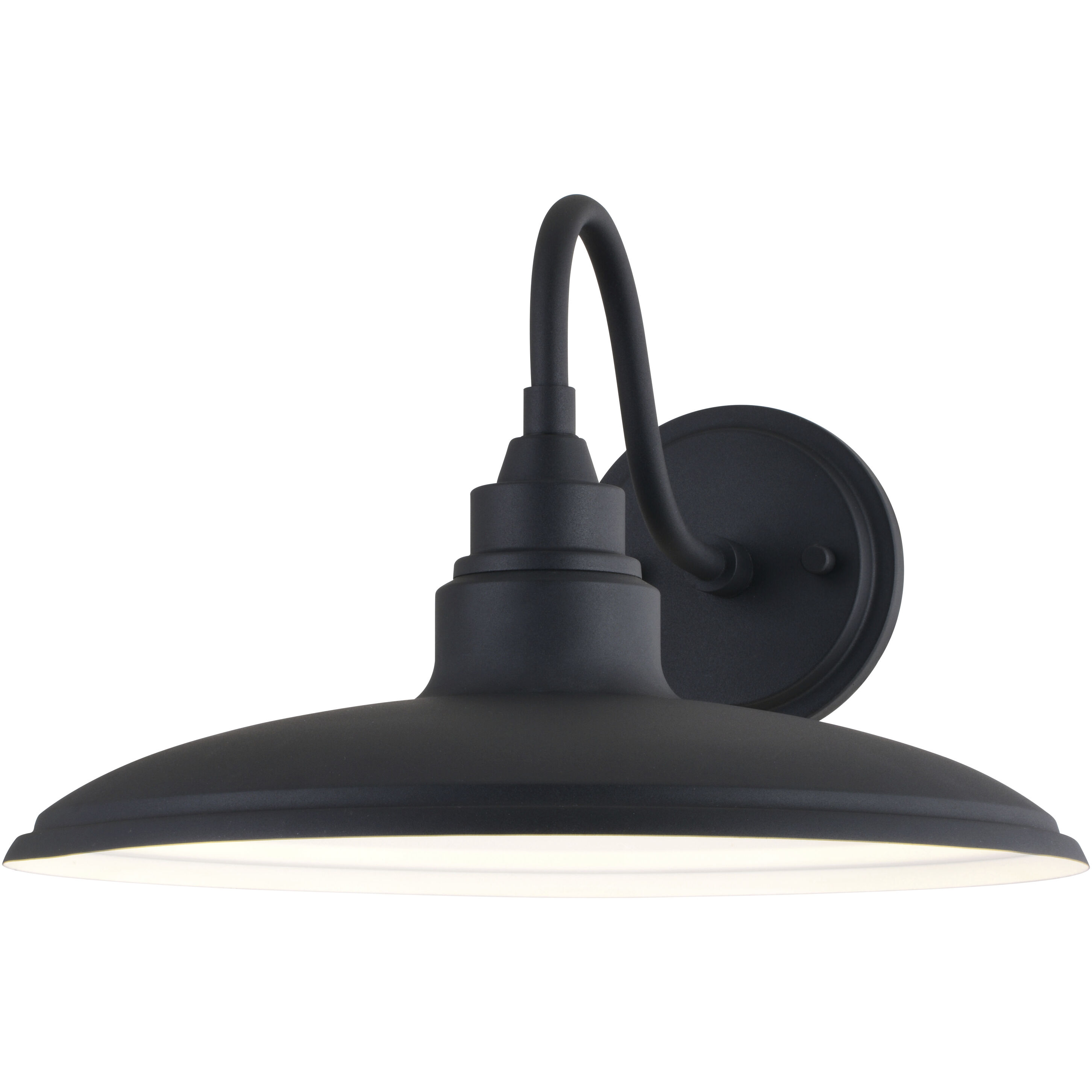 Tucson LED 8.5 inch Textured Black and Glossy White Outdoor Wall