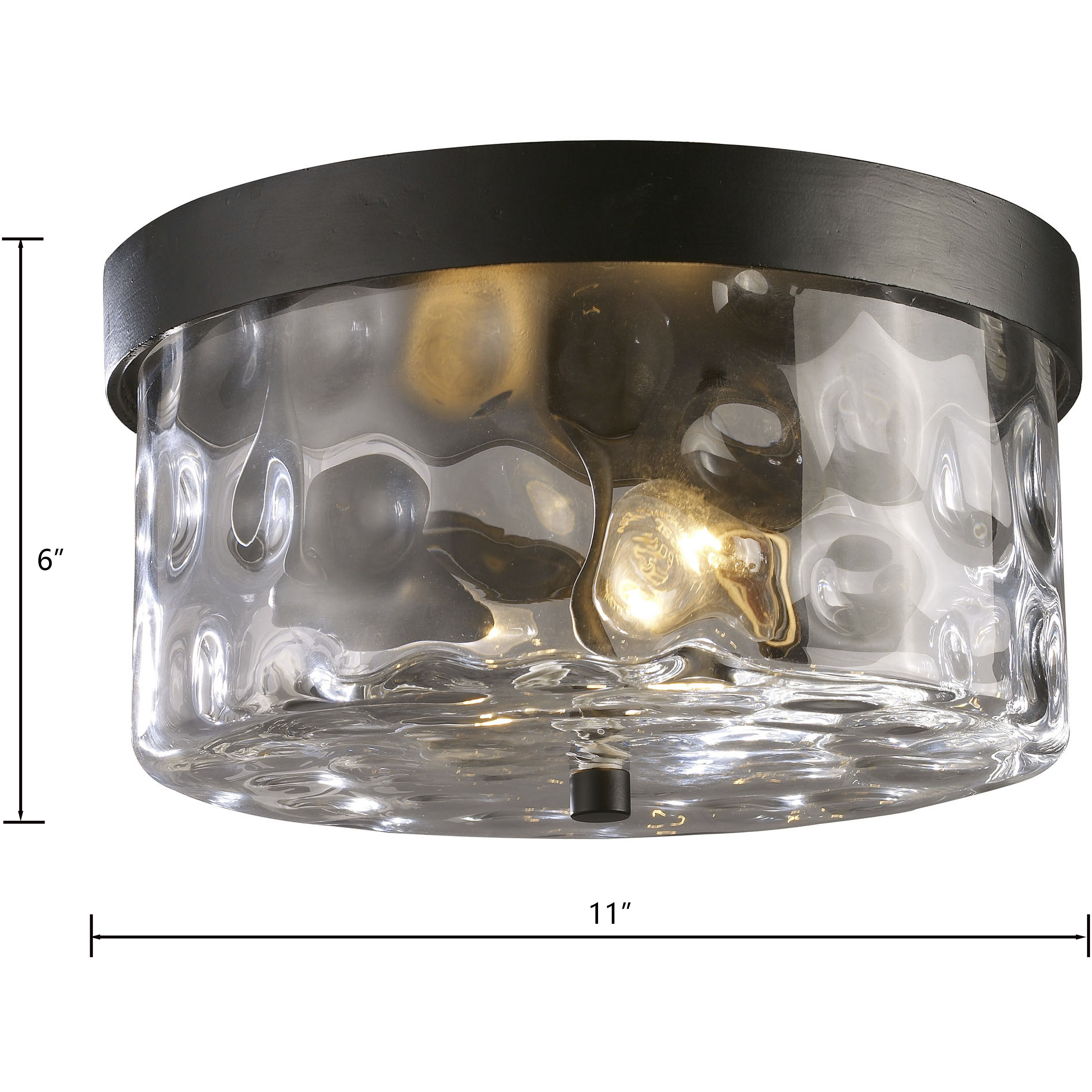 Grand Aisle 2 Light 11 inch Hazelnut Bronze Outdoor Flush Mount