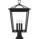 Oxford 3 Light 27.5 inch Black Outdoor Post Light
