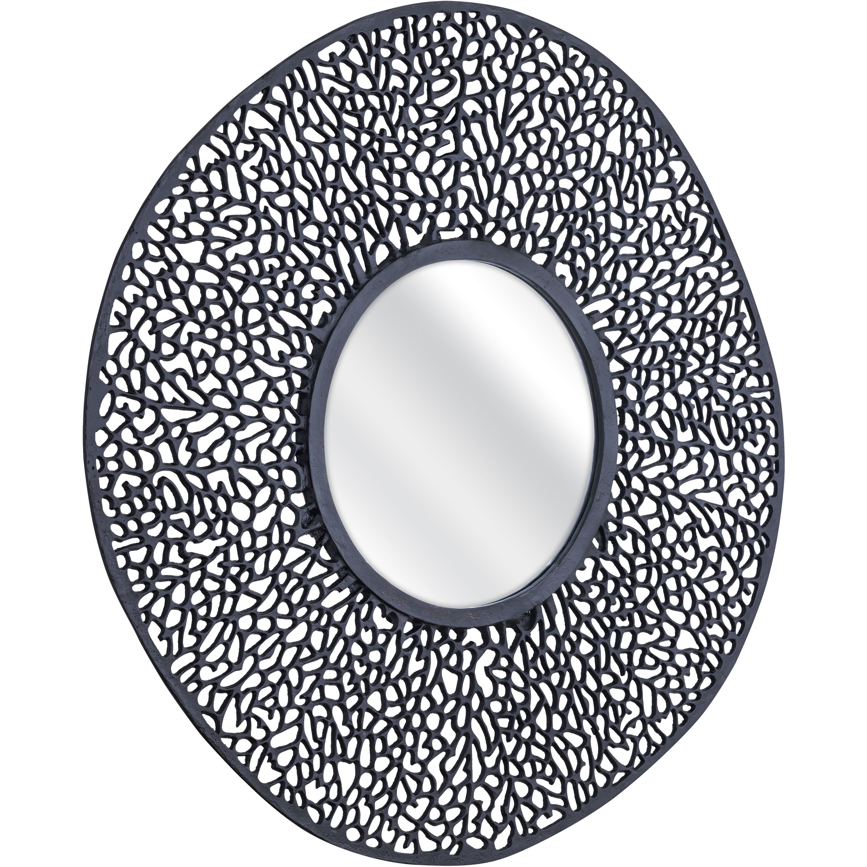 Azoni 45 X 45 inch Matte Black Wall Mirror