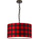 Braxton 1 Light 20 inch Black Pendant Ceiling Light, Medium