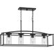 Swansea 4 Light 10.87 inch Matte Black Outdoor Linear Chandelier