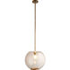 Helium 1 Light 19.5 inch Brass Pendant Ceiling Light