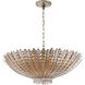 AERIN Hampton 6 Light 25.5 inch Burnished Silver Leaf Chandelier Ceiling Light, Medium