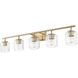 Landon 5 Light 42 inch Modern Gold Vanity Wall Light