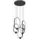 Saros LED 18.25 inch Matte Black Chandelier Ceiling Light