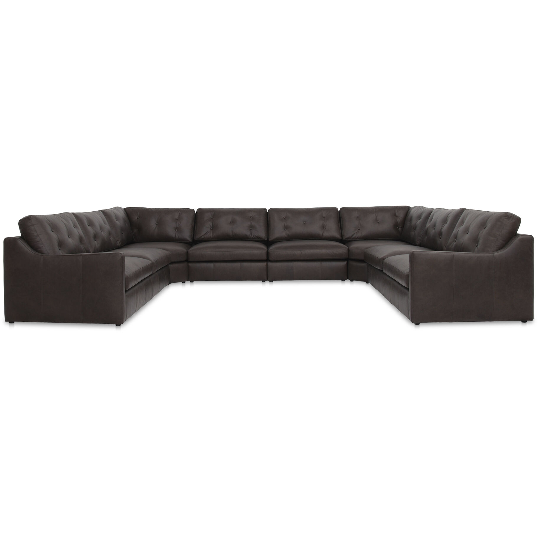 Thurlow Brown Modular Sectional with Arms, U Shaped