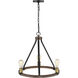 Kirkland 3 Light 20 inch Rustic Mahogany Chandelier Ceiling Light