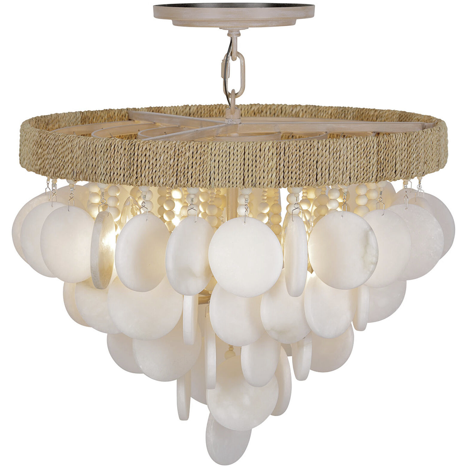 Aurelia's Cove 4 Light 17 inch Autumn White Semi Flush Ceiling Light