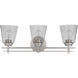 Neighborhood Drake 3 Light 24 inch Brushed Polished Nickel Vanity Light Wall Light, Neighborhood Collection
