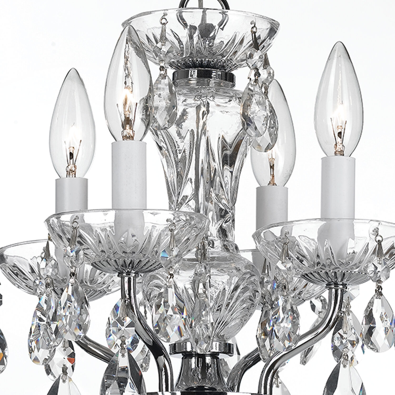 Welton 4 Light 11 inch Polished Chrome Mini Chandelier Ceiling Light in Clear Hand Cut