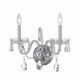 Traditional Crystal Sconce Wall Light in Clear Hand Cut, Polished Chrome