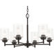 Winslow 6 Light Bronze Chandelier Ceiling Light, Large