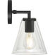 Katie 3 Light 24 inch Matte Black Vanity/Bath Bar Wall Light