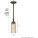 Beverly Glen 1 Light 4.5 inch Matte Bronze Pendant Ceiling Light, Mini