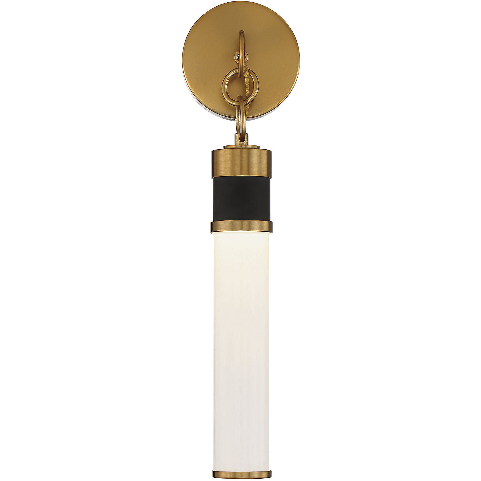 Abel LED 5 inch Black with Warm Brass Accents ADA Wall Sconce Wall Light