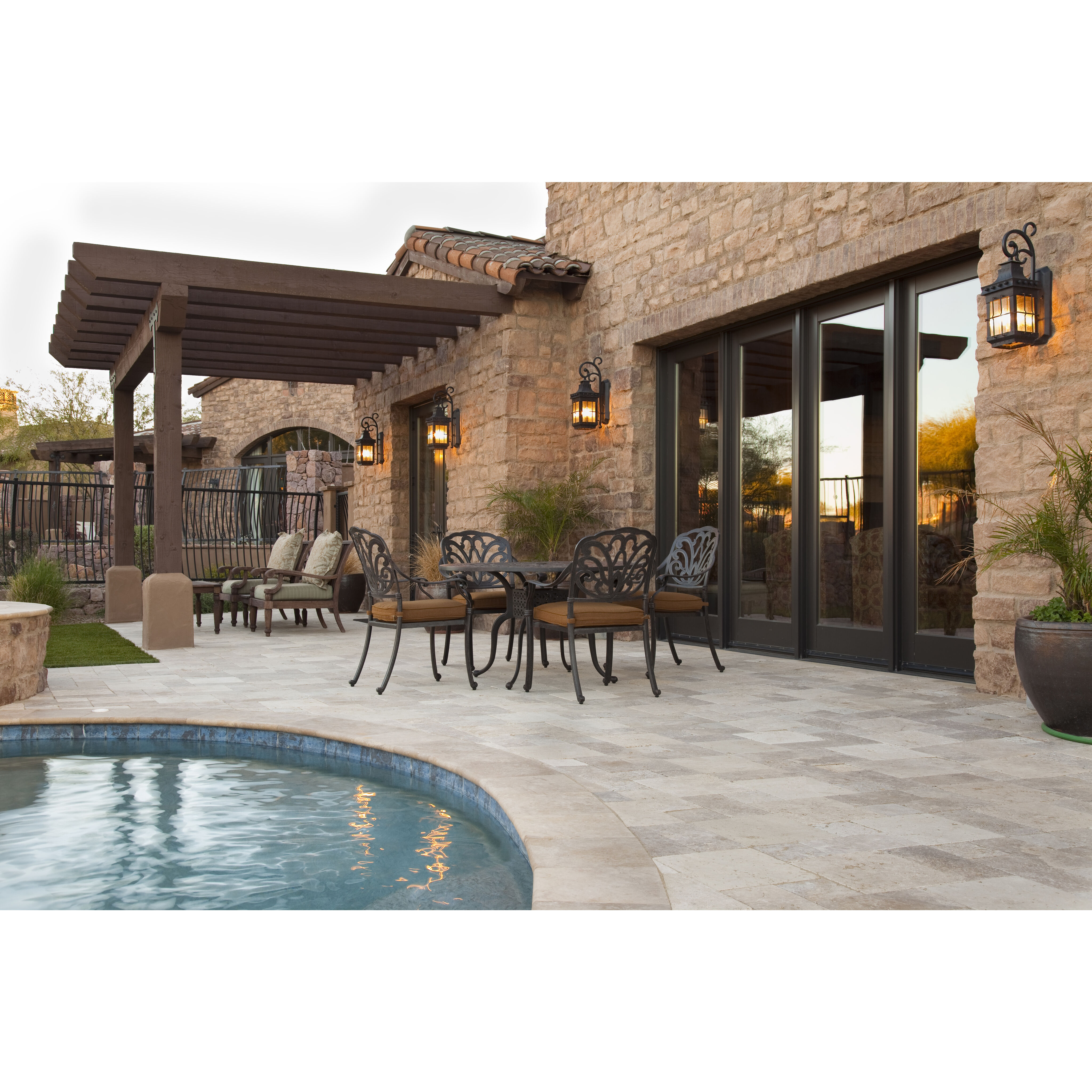 Nantucket 3 Light 22.5 inch Country Forge Outdoor Wall Mount