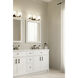 Mirelle 3 Light 25 inch Dark Matte Black Vanity Wall Light