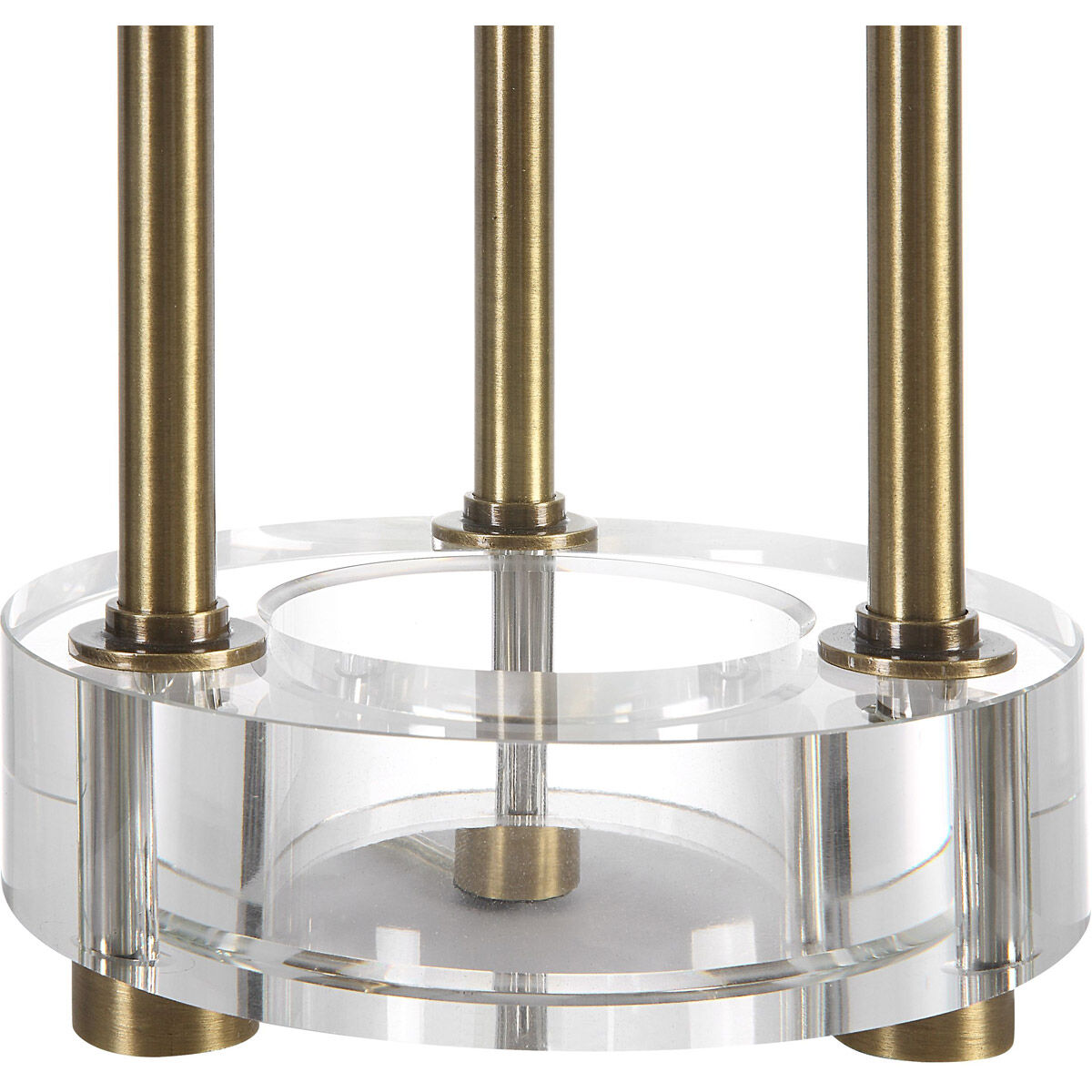 Pantheon 27 inch 60.00 watt Antique Brass and Crystal Table Lamp Portable Light