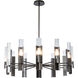 Summit 12 Light 40.2 inch Dark Smoke Pendant Ceiling Light in Clear