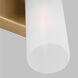 Keaton Bath Vanity Wall Light in Satin Brass