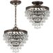 Calypso 3 Light 13 inch Vibrant Bronze Semi Flush Ceiling Light