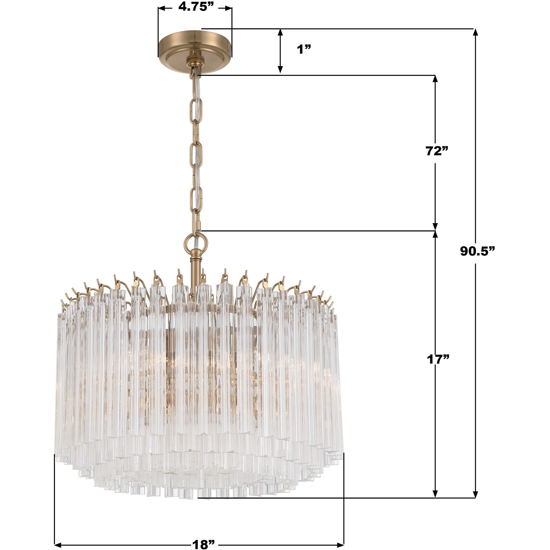 Lofton 5 Light 18 inch Aged Brass Chandelier Ceiling Light