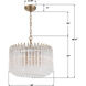 Lofton 5 Light 18 inch Aged Brass Chandelier Ceiling Light