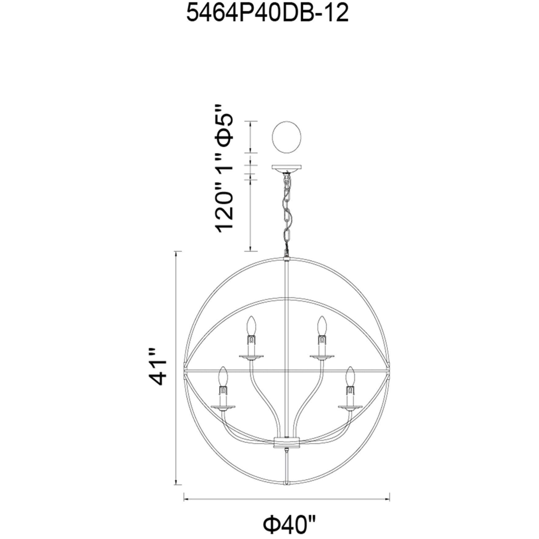 Arza 12 Light 40 inch Brown Up Chandelier Ceiling Light