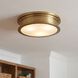 Watkins 3 Light 16 inch Warm Brass Flush Mount Ceiling Light, Essentials