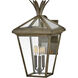 Palma Outdoor Wall Mount Lantern in Burnished Bronze