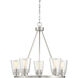 Calhoun 5 Light 25 inch Satin Nickel Chandelier Ceiling Light, Essentials