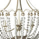 Peggy 6 Light 28.75 inch Champagne Silver / Dove White Chandelier Ceiling Light
