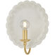Paulette 1 Light 9.75 inch Aged Brass and Ceramic Gossamer Ivory Wall Sconce Wall Light