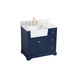 Franklin 36 X 22 X 35 inch Blue Bathroom Vanity Cabinet