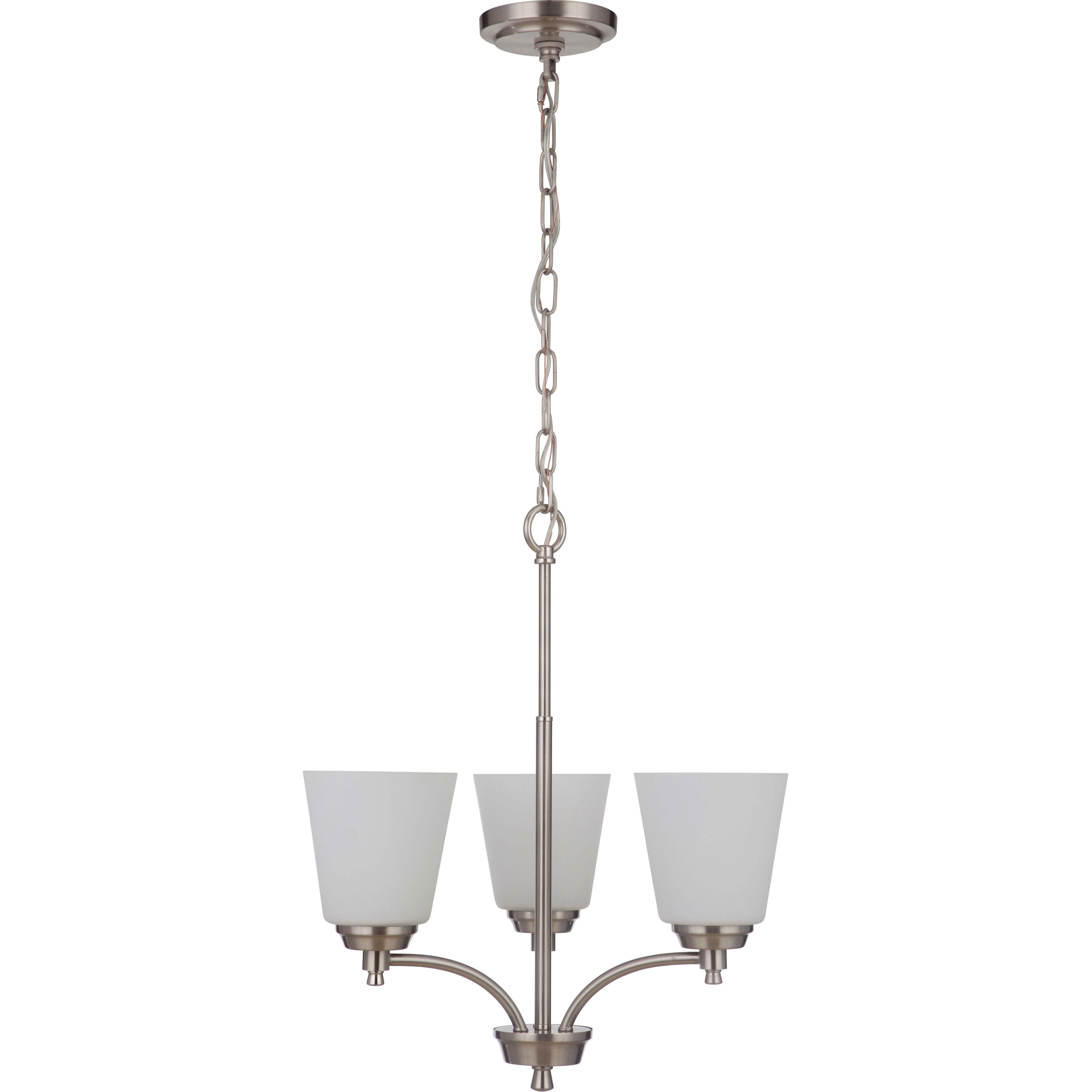 Neighborhood Tyler 3 Light 19.5 inch Brushed Polished Nickel Chandelier Ceiling Light, Neighborhood Collection