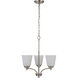 Neighborhood Tyler 3 Light 19.5 inch Brushed Polished Nickel Chandelier Ceiling Light, Neighborhood Collection