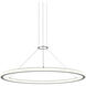 Luna LED 38 inch Bright Satin Aluminum Pendant Ceiling Light