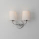 Bristol 2 Light 13 inch Satin Nickel Wall Sconce Wall Light