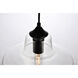 Placido 1 Light 10 inch Black and Clear Pendant Ceiling Light