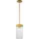 Emma 1 Light 6.9 inch Brushed Brass Pendant Ceiling Light