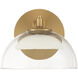 Halwynd LED 7.25 inch Legacy Brass Bath Sconce Wall Light