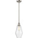 Ballston Cindyrella 1 Light 7 inch Brushed Satin Nickel Mini Pendant Ceiling Light in Incandescent, Seedy Glass