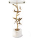 Trillium 26 X 11.5 inch Antique Gold Leaf Side Table, Martini Table